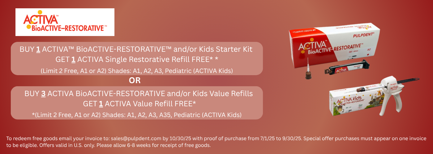 Activa Restorative Dental Composite Material by Pulpdent