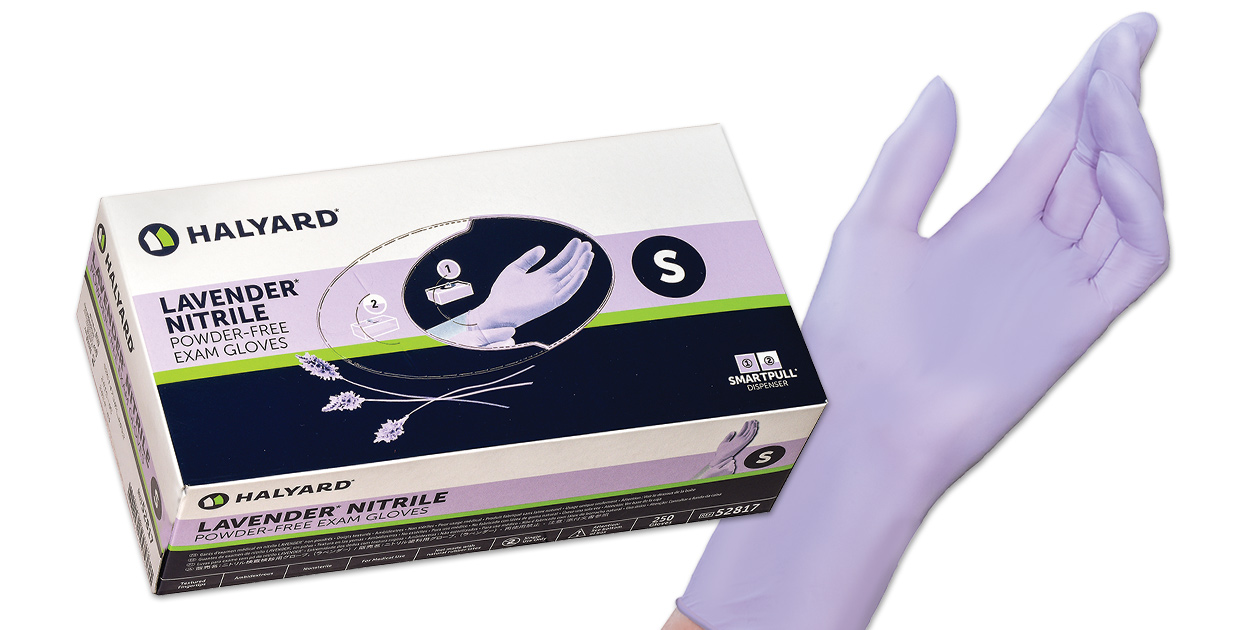 Kimberly Clark Halyard KC Lavender Nitrile Exam Gloves 250 per box
